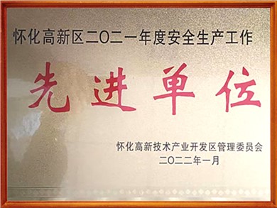 年度安全生产工作先进单位